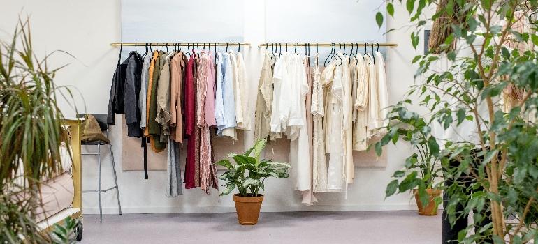 Clothes on a hanger